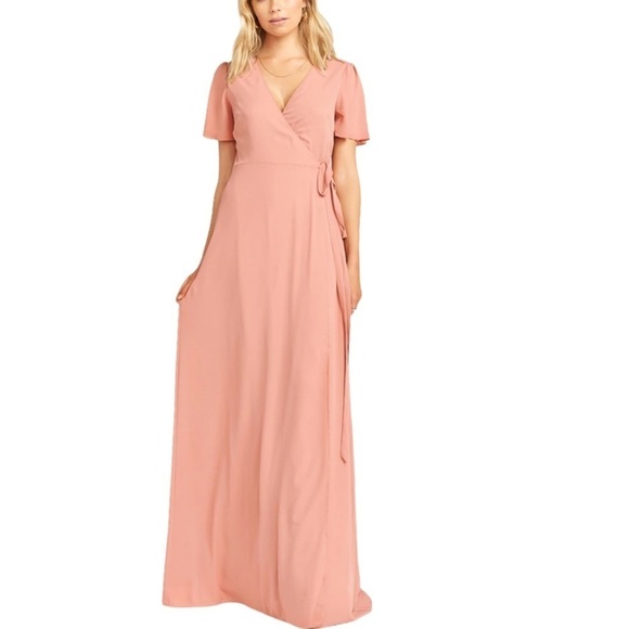 Show me your mumu Noelle Flutter Wrap Dress size L - Picture 1 of 8